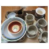 pottery bowls mugs watt pitcher misc
