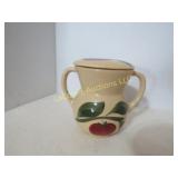 Vintage Watt apple sugar w lid pottery