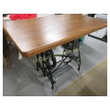 vintage sewing machine base table
