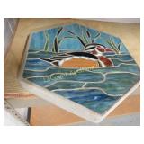 concrete garden tile stepping stone duck