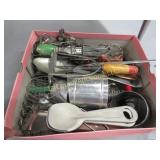 vintage kitchen utensils many