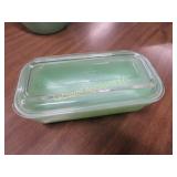 Jadeite fire King covered refrigerator dish