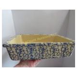 Roseville spongeware casserole baking dish