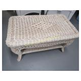 wicker footstool