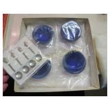 cobalt & sterling silver salts unused in box