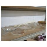 assorted glass pie plates