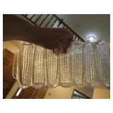 2 Wagner Ware glass corn pans another corn dish
