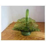 LE Smith Moon & Stars Green handle basket