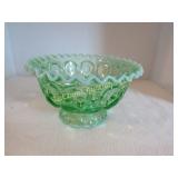 moon & stars opalescent footed bowl