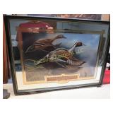 Ducks Unlimited & E & J  Brandy framed mirror
