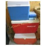 assorted coolers ice packs coleman