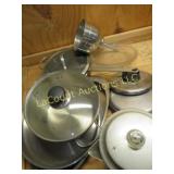 assorted kettle lids funnel coffee pot