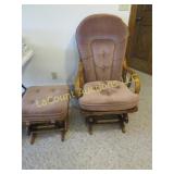 glider chair w gliding foot stool