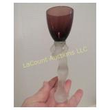 Cambridge nude glass cordial satin glass body