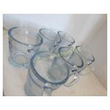 6 Fire King Blue Sapphire coffee mugs
