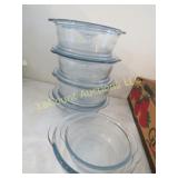 4 Fire King Blue Sapphire covered dishes