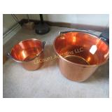 D Picking Co  copper pails 2 different bottoms