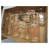 assorted milk bottles