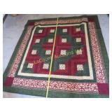 beautiful quilt hand made Christmas theme