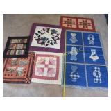 assorted smaller wall table quilts