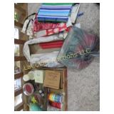 assorted candles gift bags ribbon misc