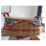 Longaberger basket w liner Christmas