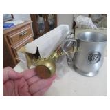 John Deere Brass end cane & pewter mug