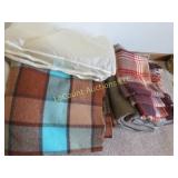 assorted wool blankets