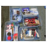 5 totes misc garage itrms L@@K lots of goodies