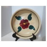 Watt Spaghetti plate bowl Rio Rose on stand