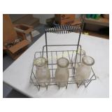 milk bottle holder w bottles