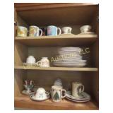 all in cabinet dishes cups saucers mugs