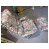vintage patio chair w foot stool