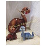 3 vintage Kreiss dinosaurs chain babies