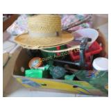 gardening items sprinkler hats spreader more