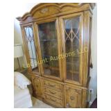 lighted display hutch cabinet
