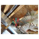 4 hanging yard decor parrot wood spinner