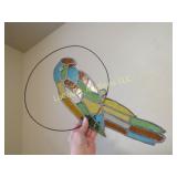 stained glass parrot decor