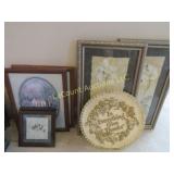 assorted wall decor art vintage round plaque