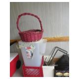 assorted storage crate basket wheeled plant holder
