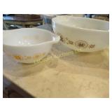2 Pyrex cinderella bowls lg & sm Town & Country