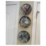 3 decorative bird plates knowles Kevin Daniel