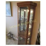 lighted display case side door entry