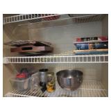 3rd & 4th shelf bullet mixer cook books tray