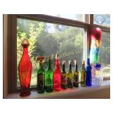 assorted colored bottles duster