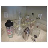 assorted decanters shakers unique top