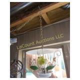 vintage metal flower hanging light