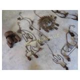 metal western theme wind chimes decor