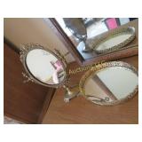 vanity makeup mirror & tray