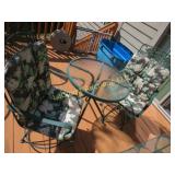 patio bistro set table 2 chairs w pads